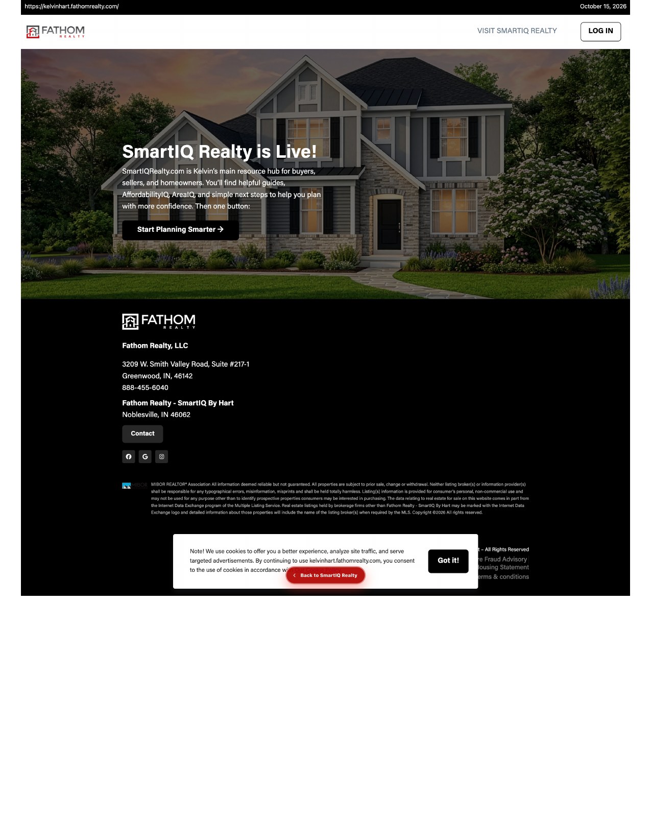 Reworked Fathom page with a prominent gateway to SmartIQ