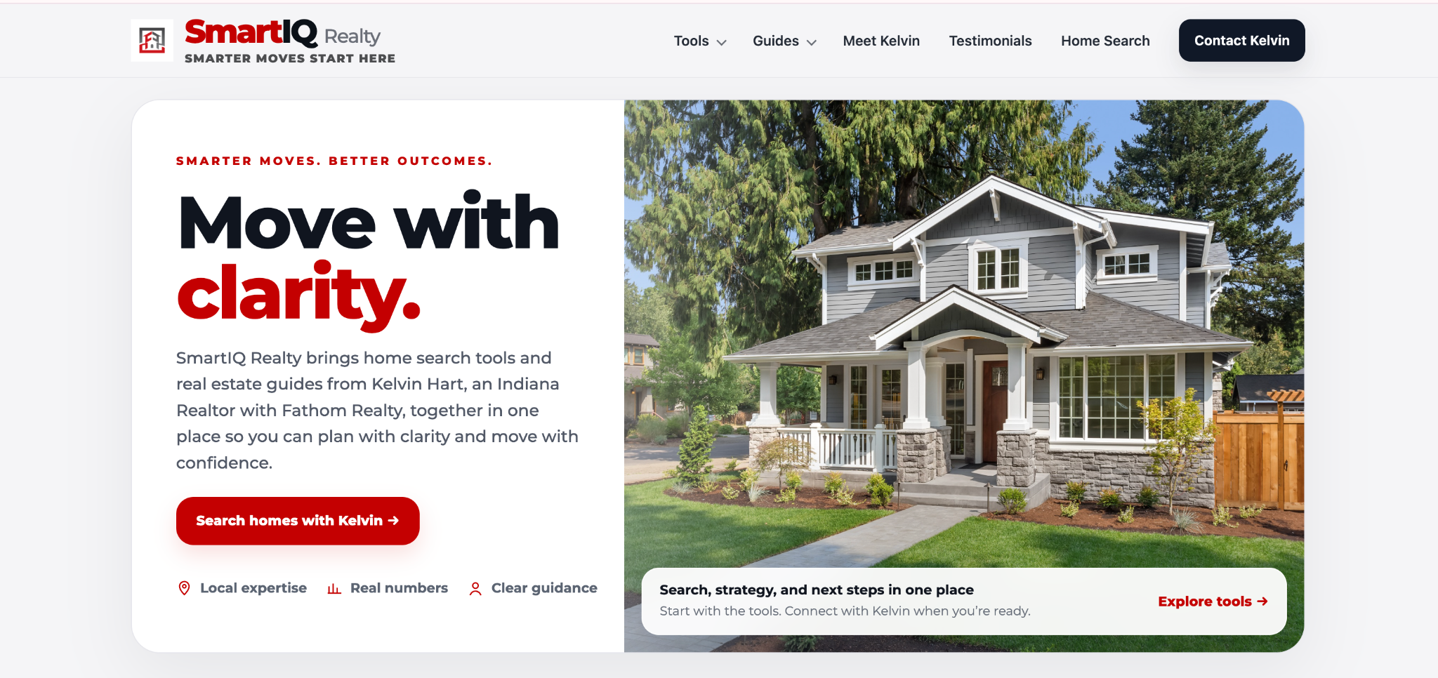 SmartIQ homepage with its clear guidance and resource entry points